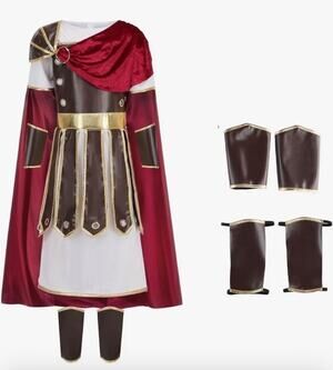 Hapnbcele Roman Soldier Costume Kids Boys Medieval Renaissance Knight Viking 6-7